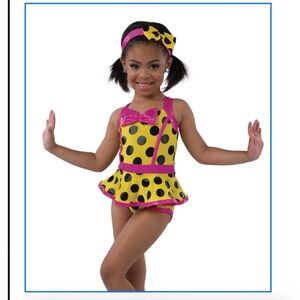 Polka Dot Kids Costume - Yellow and Pink